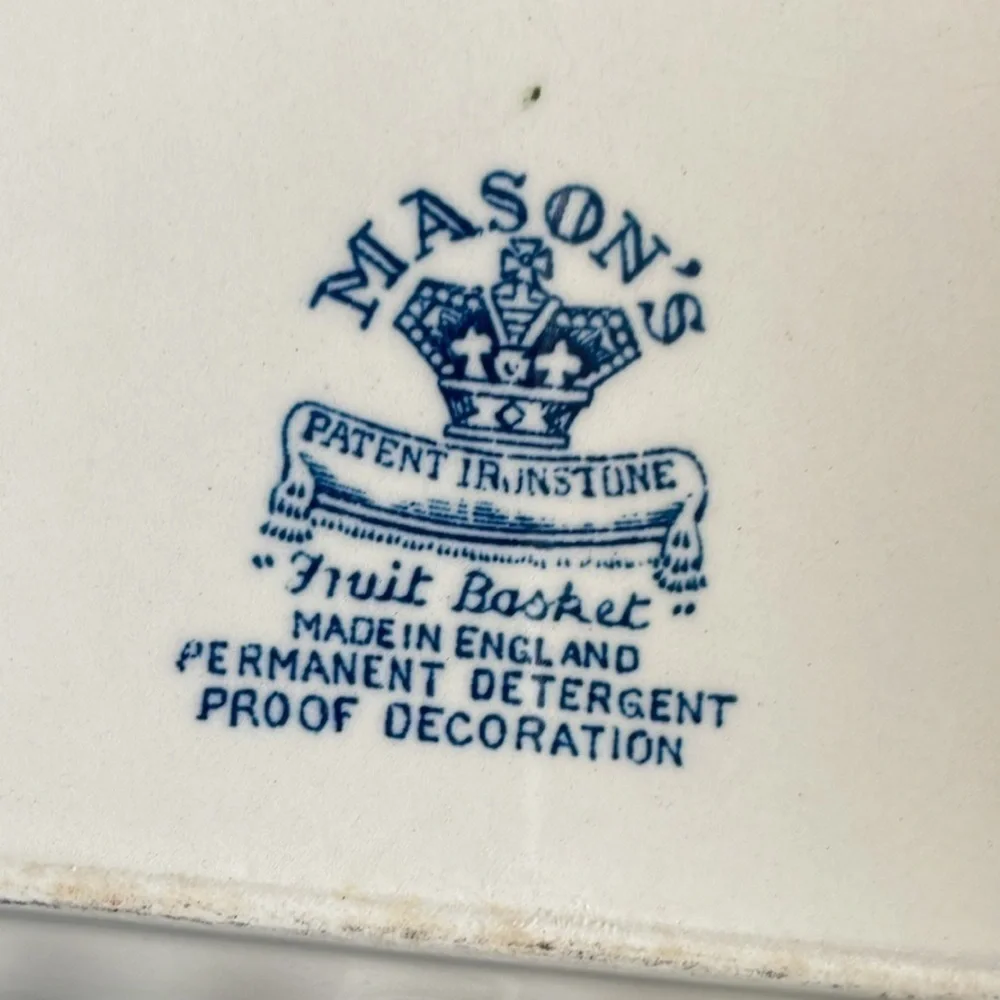 Vintage Mason's Patent Ironstone Blue and White 